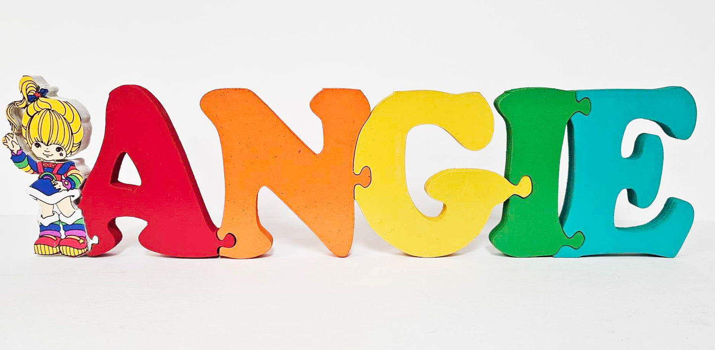 Rainbowbrite  Name Puzzle Sign